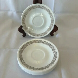 Vintage Corelle WOODLAND BROWN Saucer Side Plates 6.25” Set of 8